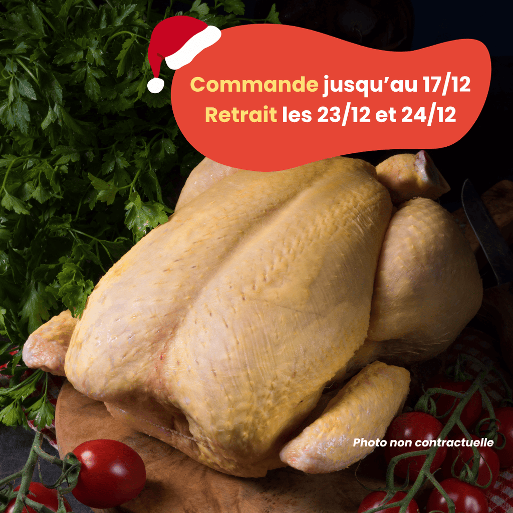PRÉCOMMANDE Noël - ACOMPTE - Chapon (3,2 à 4,2kg) Domaine des Tuileries vrac-zero-dechet-ecolo-balma-gramont