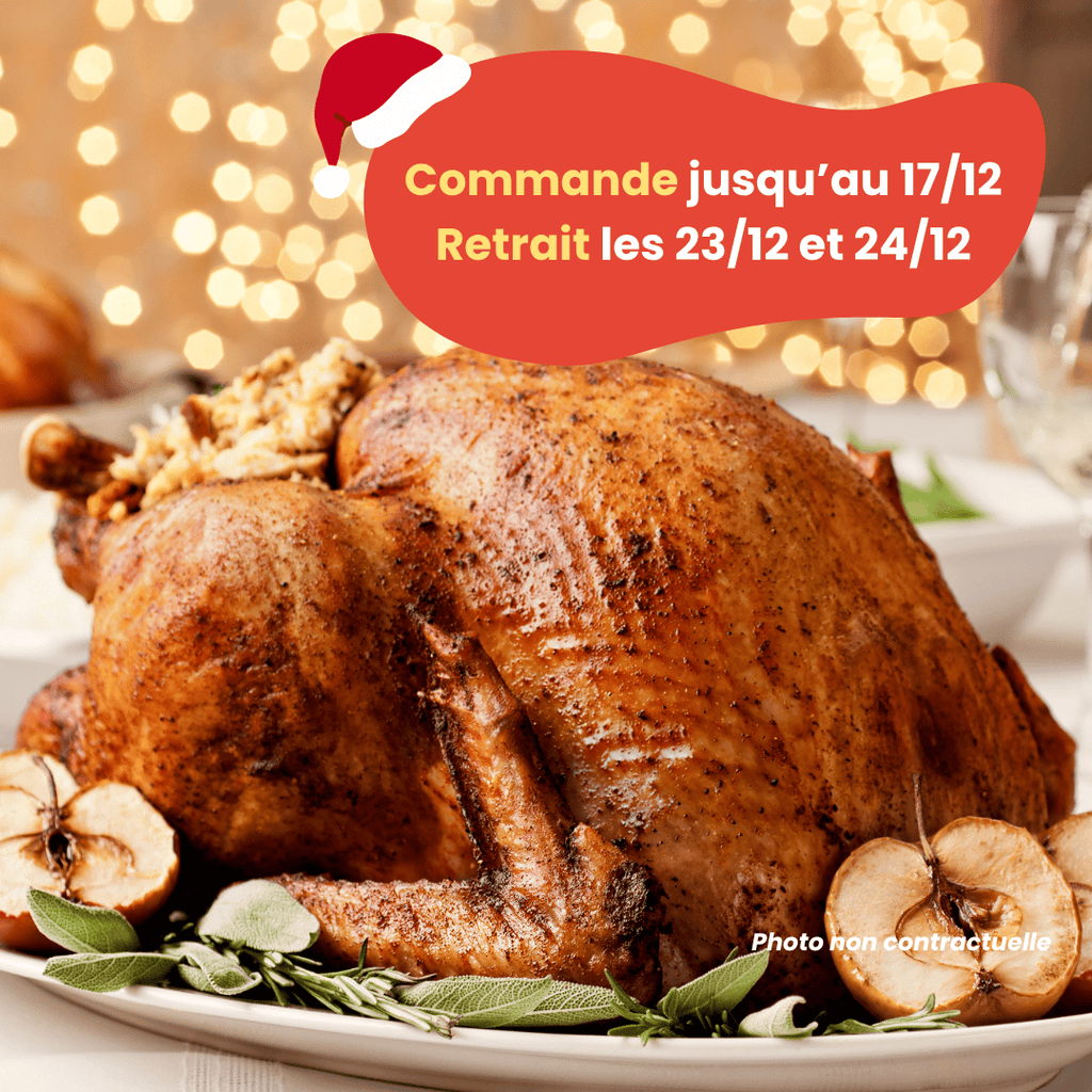 PRÉCOMMANDE Noël - ACOMPTE - Chapon désossé Farci aux cèpes (2,5 à 3,6kg) Domaine des Tuileries vrac-zero-dechet-ecolo-balma-gramont