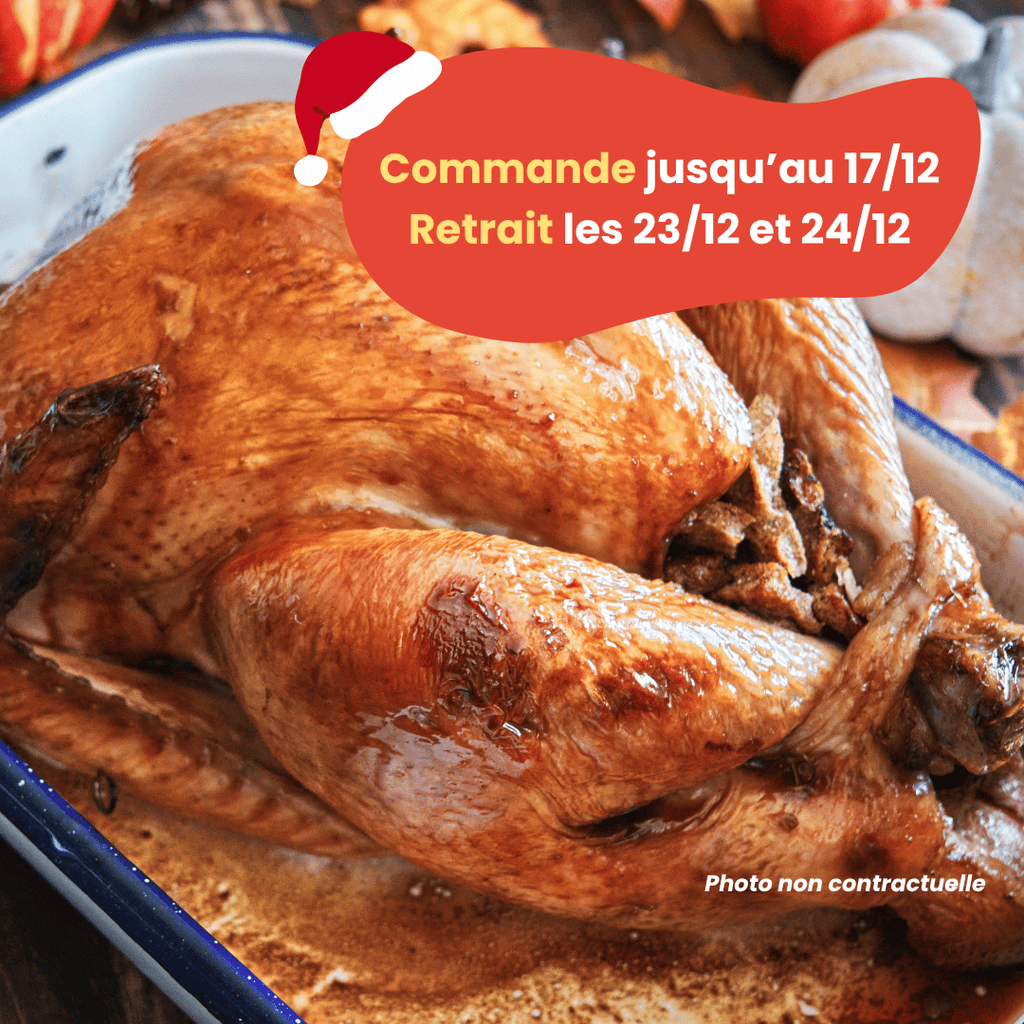 PRÉCOMMANDE Noël - ACOMPTE - Chapon désossé Farci aux marrons (2,5 à 3,6kg) Domaine des Tuileries vrac-zero-dechet-ecolo-balma-gramont