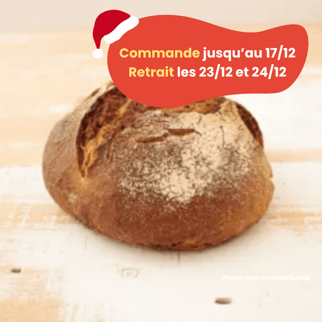 PRÉCOMMANDE Noël - Pain au seigle BIO - 350g Les Frères Chapelier vrac-zero-dechet-ecolo-balma-gramont