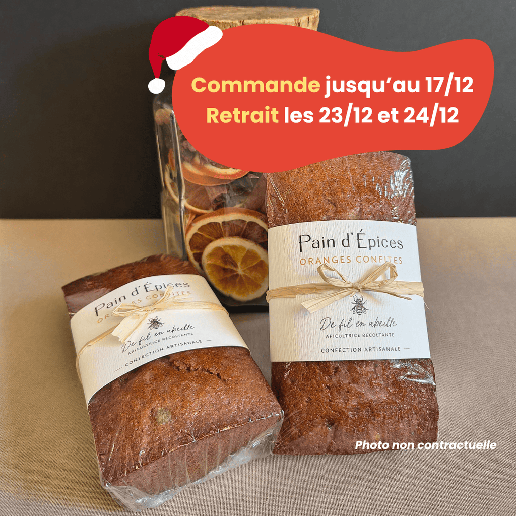 PRÉCOMMANDE Noël - Pain d'épices aux Oranges confites - 260g De Fil en Abeille vrac-zero-dechet-ecolo-balma-gramont