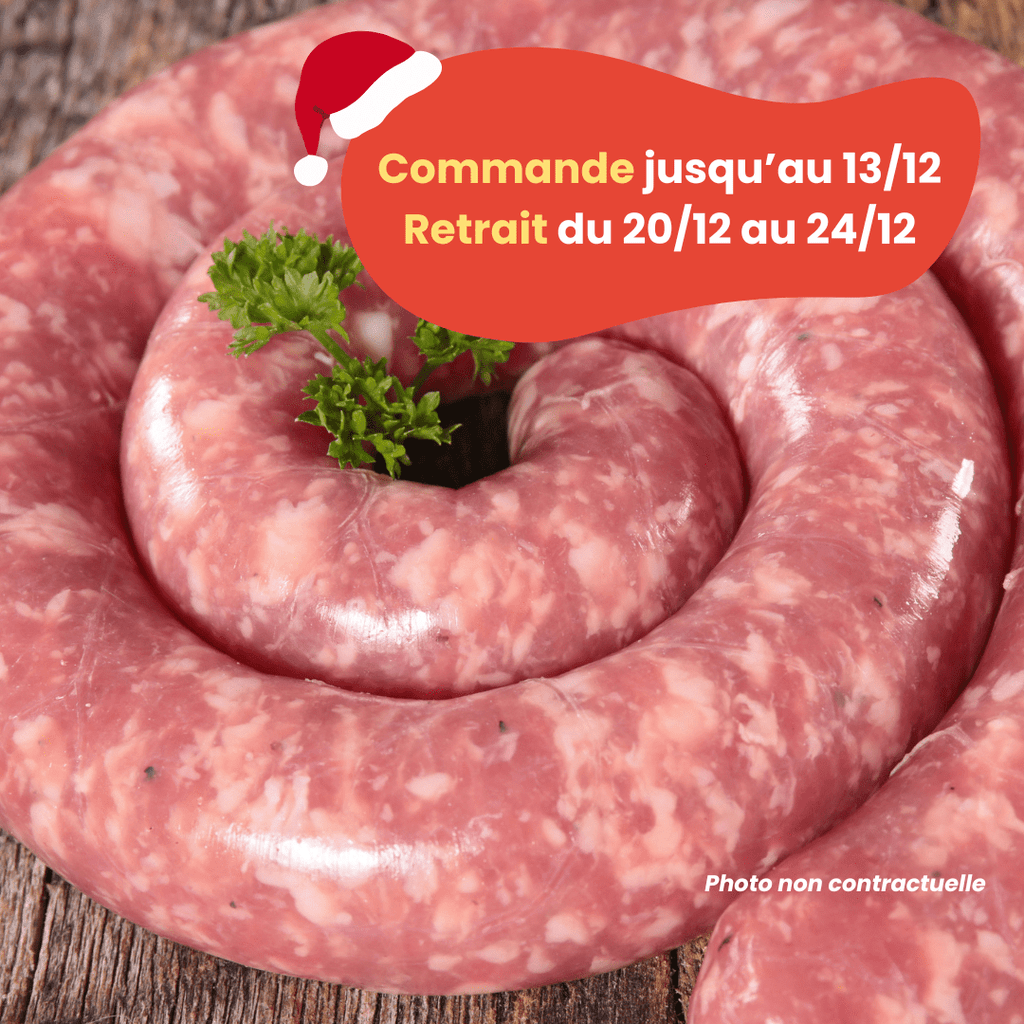 PRÉCOMMANDE Noël - Saucisse de Toulouse (1kg) Domaine des Tuileries vrac-zero-dechet-ecolo-balma-gramont