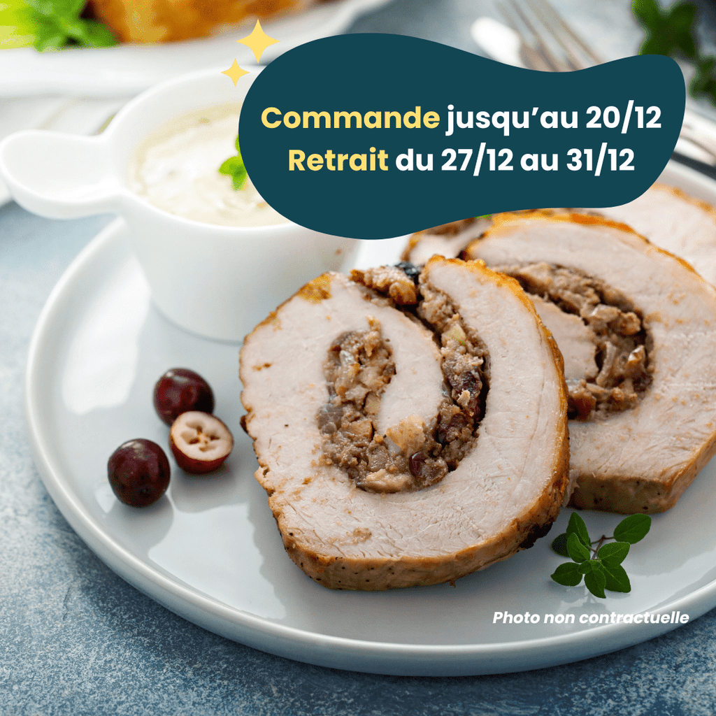 PRÉCOMMANDE Nouvel An - ACOMPTE - Ballotine de Poulet au foie gras (300 à 400g) Domaine des Tuileries vrac-zero-dechet-ecolo-balma-gramont