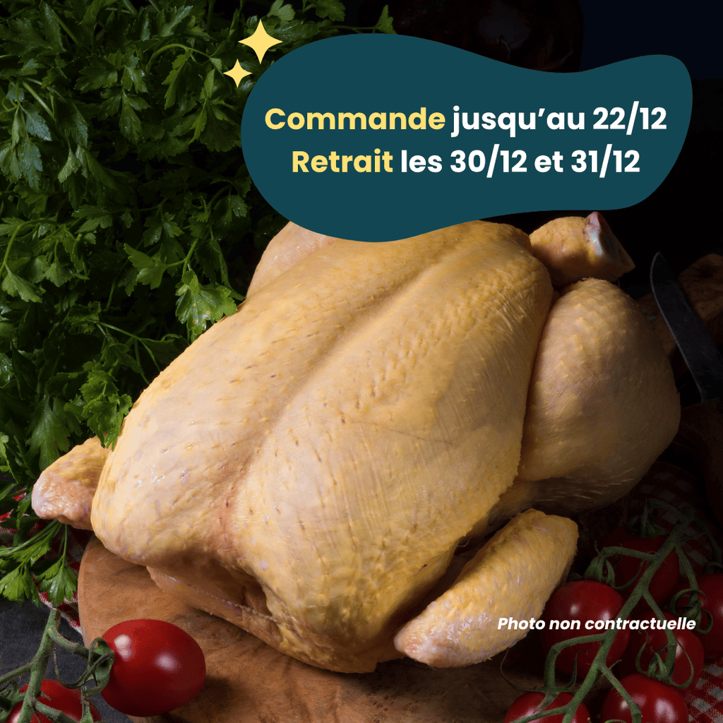 PRÉCOMMANDE Nouvel An - ACOMPTE - Chapon (3,2 à 4,2kg) Domaine des Tuileries vrac-zero-dechet-ecolo-balma-gramont
