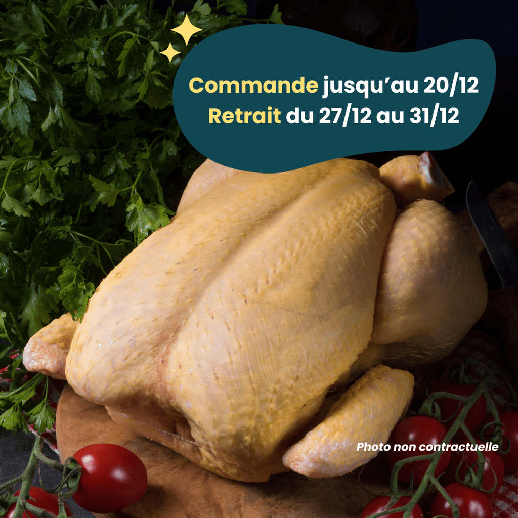 PRÉCOMMANDE Nouvel An - ACOMPTE - Chapon (3,2 à 4kg) Domaine des Tuileries vrac-zero-dechet-ecolo-balma-gramont