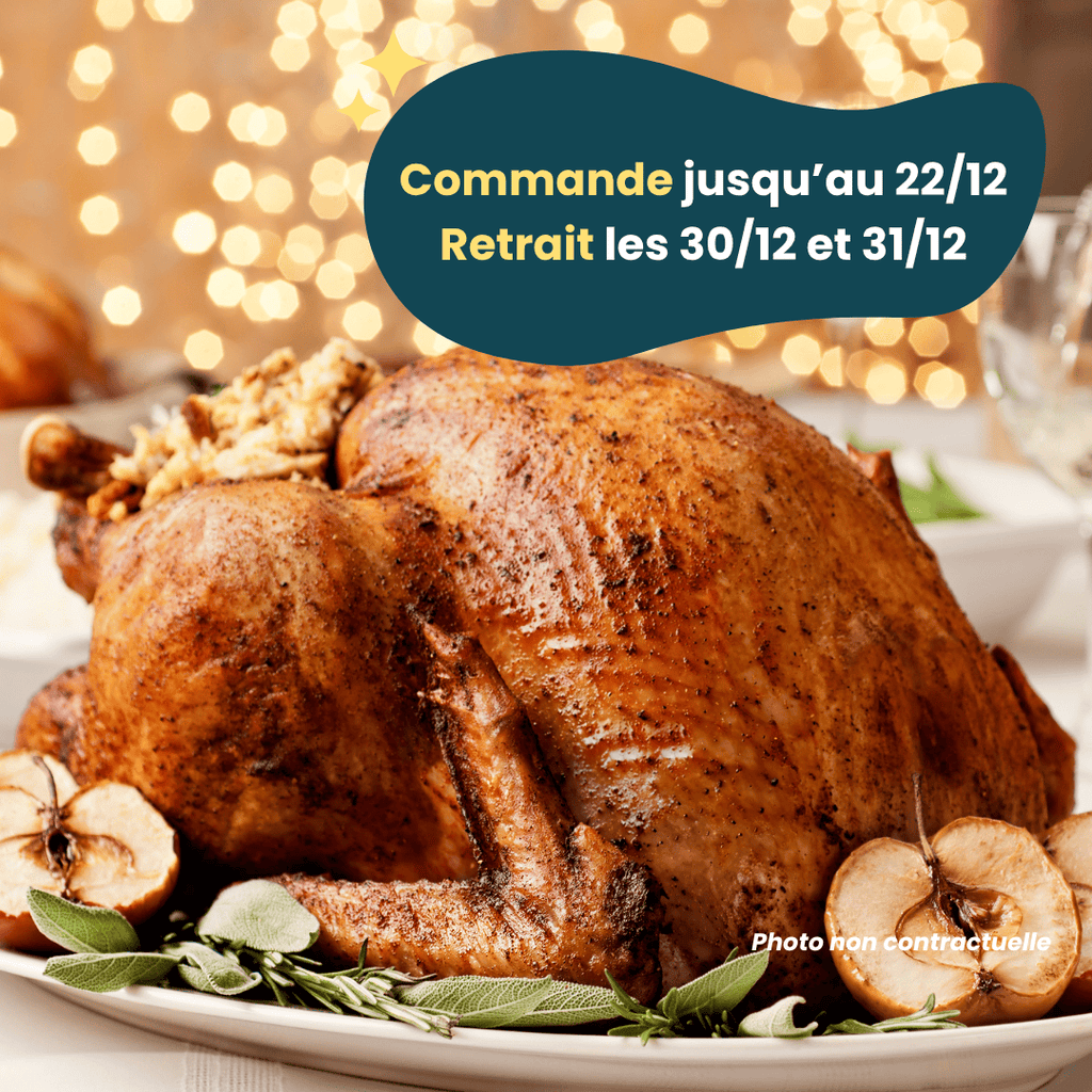 PRÉCOMMANDE Nouvel An - ACOMPTE - Chapon désossé Farci aux cèpes (2,5 à 3,6kg) Domaine des Tuileries vrac-zero-dechet-ecolo-balma-gramont