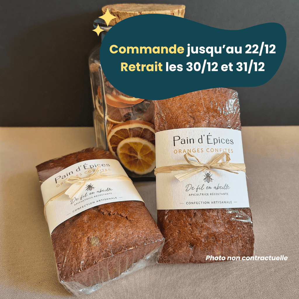 PRÉCOMMANDE Nouvel An - Pain d'épices aux Oranges confites - 260g De Fil en Abeille vrac-zero-dechet-ecolo-balma-gramont