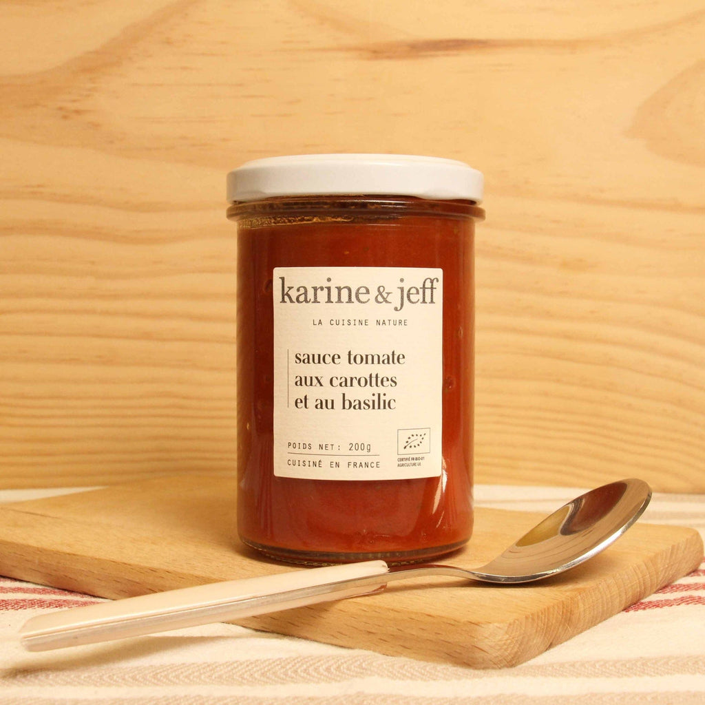 Sauce tomate aux carottes et basilic BIO - 200g Karine & Jeff vrac-zero-dechet-ecolo-balma-gramont