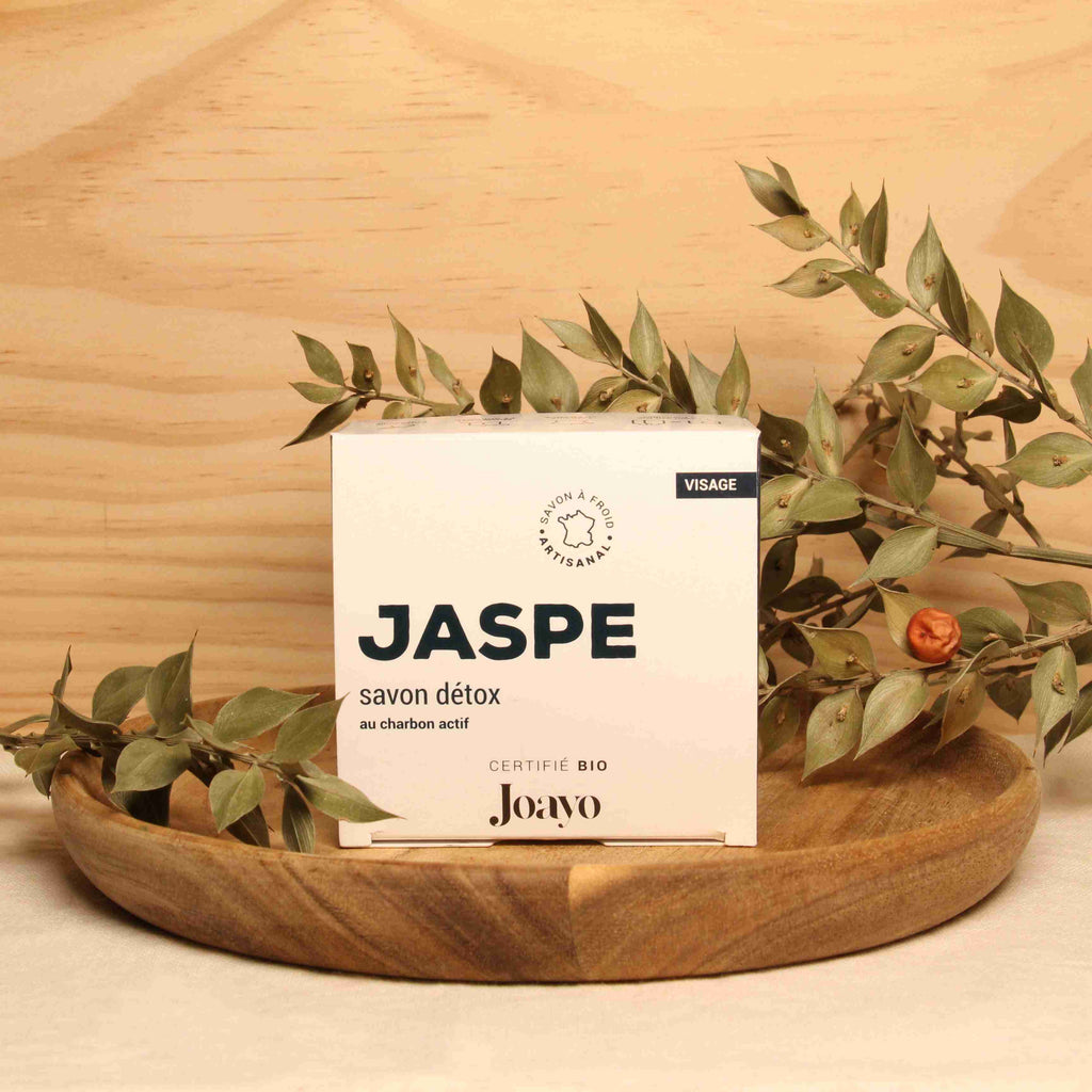 Savon Jaspe détox au charbon actif BIO - 100g Joayo vrac-zero-dechet-ecolo-balma-gramont