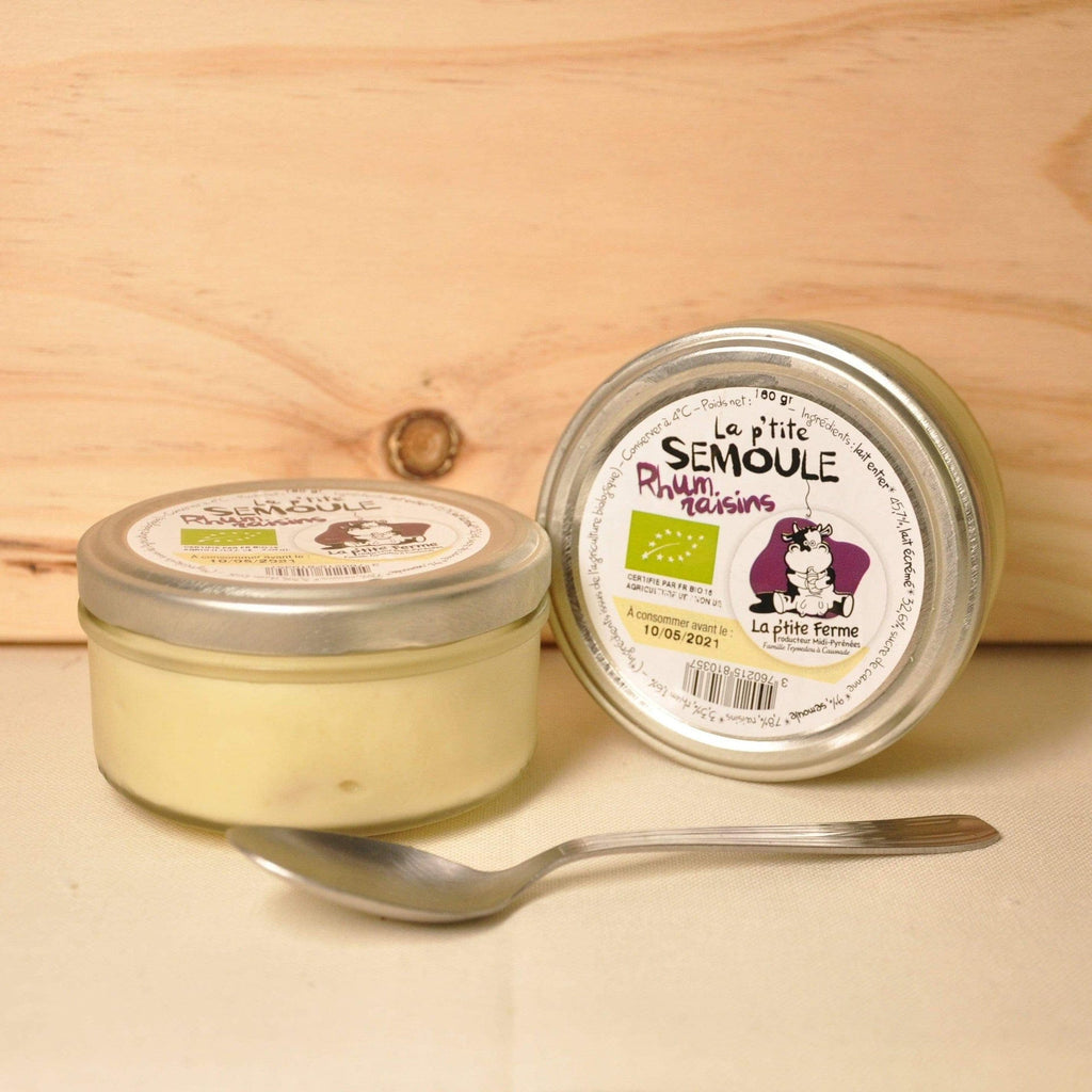Semoule au lait rhum raisin BIO - 160g - ANTIGASPI La p'tite ferme vrac-zero-dechet-ecolo-balma-gramont