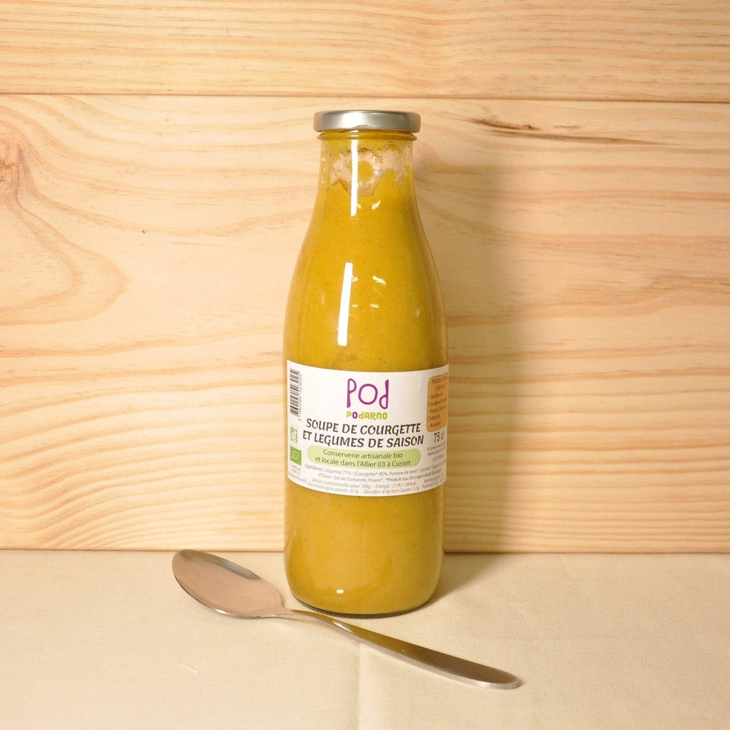 Soupe de courgette et légumes de saison BIO - 75cl Podarno vrac-zero-dechet-ecolo-balma-gramont