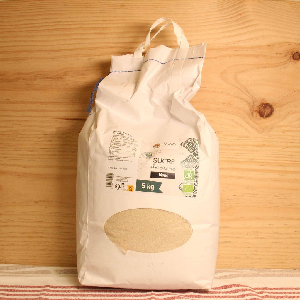 Sucre de canne blond semoule BIO - 5kg Philia vrac-zero-dechet-ecolo-balma-gramont