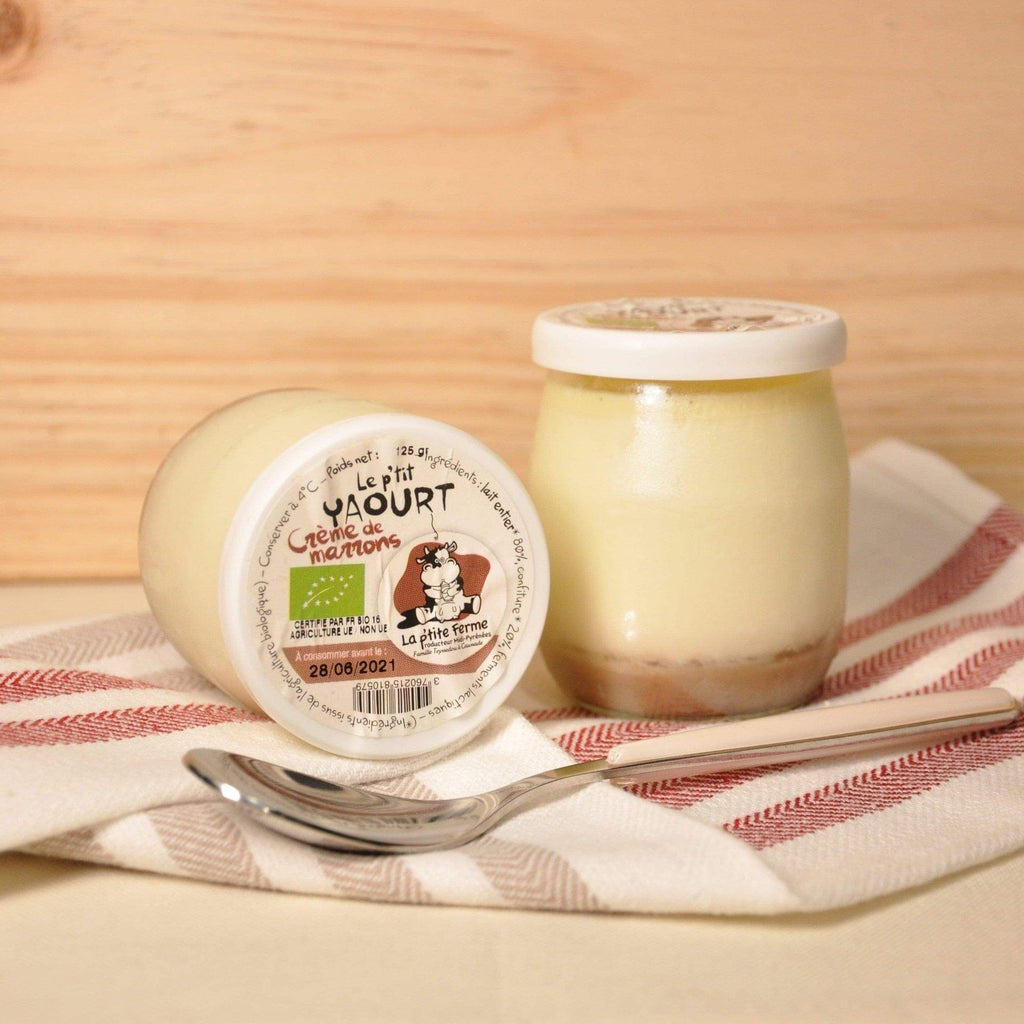 Yaourt à la crème de marron BIO - 125g La p'tite ferme vrac-zero-dechet-ecolo-balma-gramont