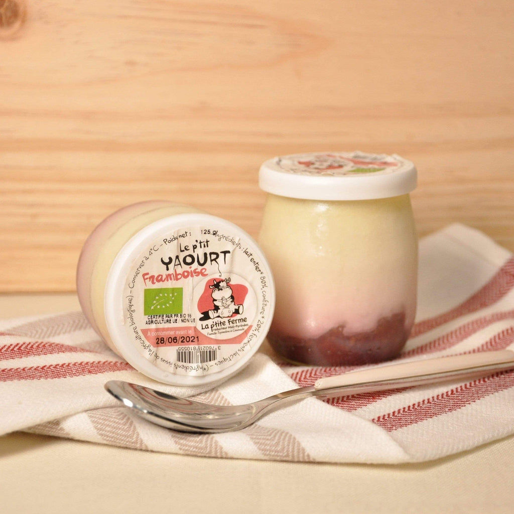Yaourt aux fruits BIO - Framboise - 125g La p'tite ferme vrac-zero-dechet-ecolo-balma-gramont