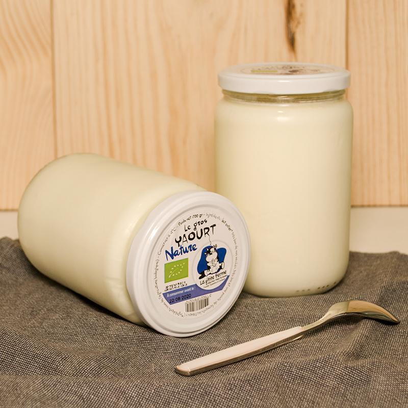 Yaourt nature BIO - 700g La p'tite ferme vrac-zero-dechet-ecolo-balma-gramont