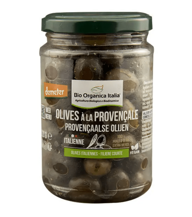 Olives noires entières à l'huile à la provençale BIO - 220g Bio organica vrac-zero-dechet-ecolo-balma-gramont